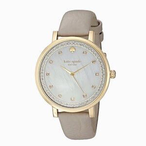 Kate Spade Gold-Tone Watch with Cream Strap